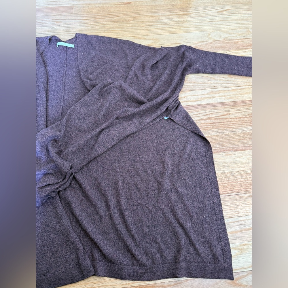 Burgundy Long Dolman Sleeve Cardigan - Picture 6 of 6